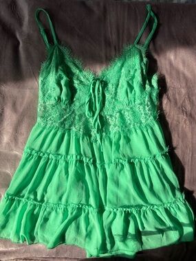 Kimchi Blue Bright Emerald Lace-Trim Cami